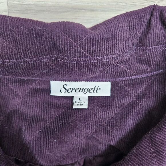 SERENGETI Womens Purple Corduroy Button Jacket Large - Picture 5 of 9